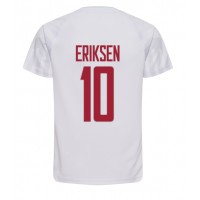 Camisa de time de futebol Dinamarca Christian Eriksen #10 Replicas 2º Equipamento Mundo 2022 Manga Curta